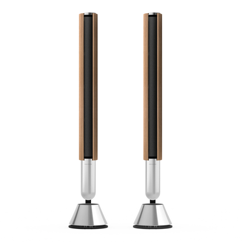 Bang & Olufsen, B&O Beolab 28 in natural aluminium mit Eichholzcovern, bodenstehend