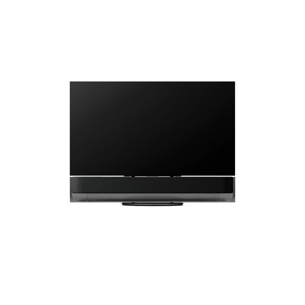Bang & Olufsen, B&O, Beovision Theatre 55 in Black Anthracite mit Stoffcover auf Tischstandfuß