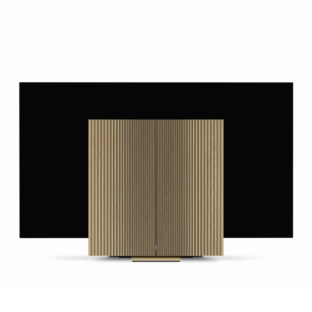 Beovision Harmony Gold Tone Light oak auf Bodenstandfuß frontal