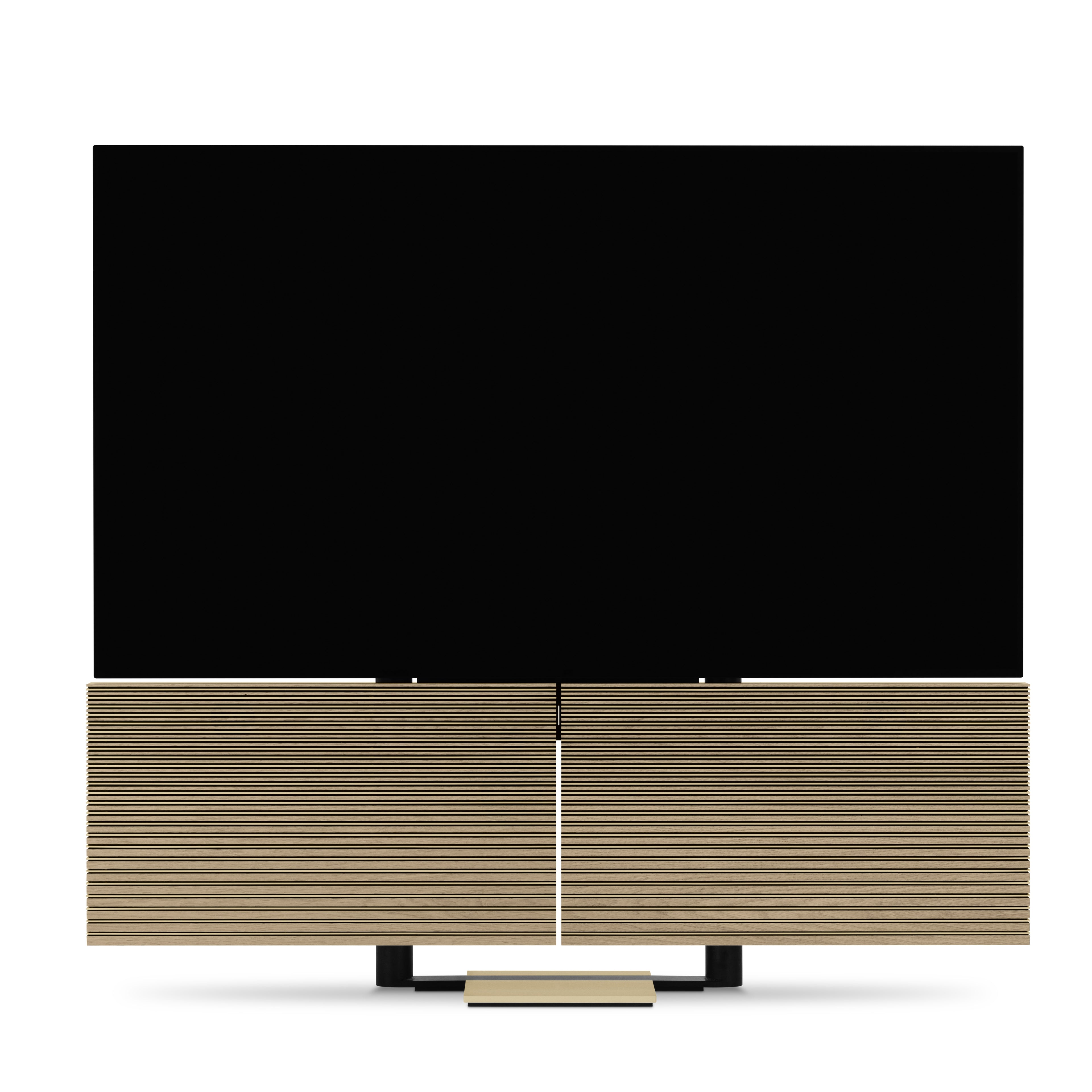 Beovision Harmony Gold Tone Light oak auf Bodenstandfuß frontal