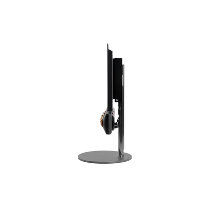 Beosound Premiere in black anthracite auf Bodenstandfuß von stb brackets,  42  Zoll LG OLED Panel - Ansicht von der Seite