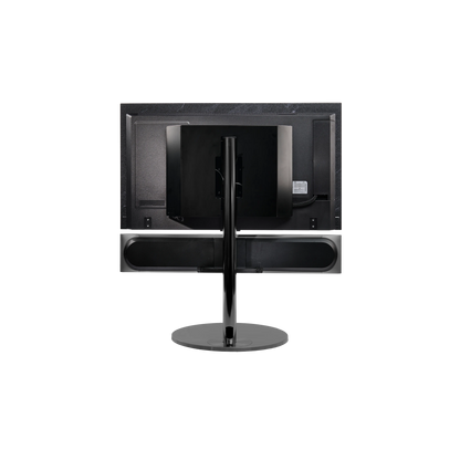 Beosound Premiere in black anthracite auf Bodenstandfuß von stb brackets,  42  Zoll LG OLED Panel - Ansicht von hinten 