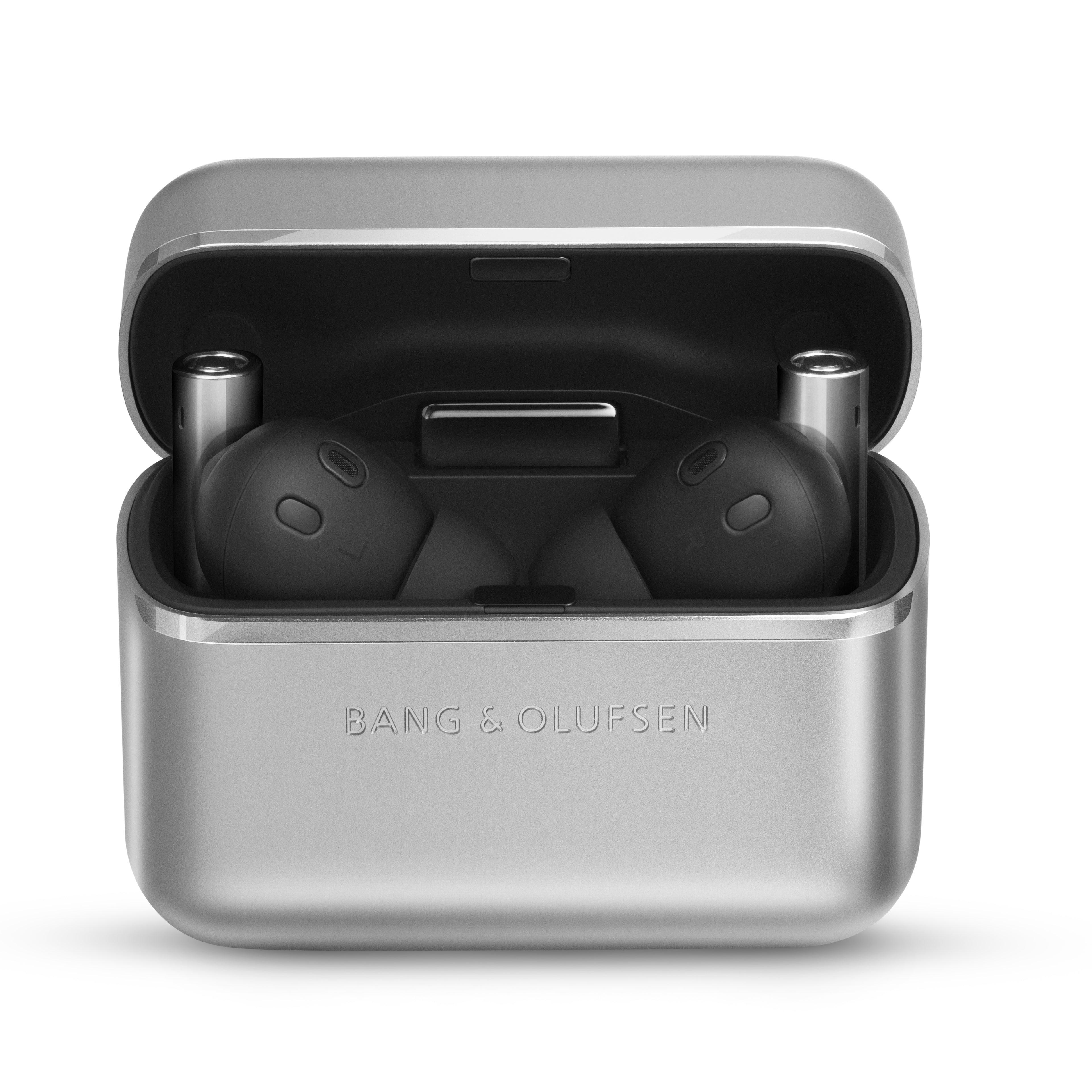 Bang & Olufsen, B&O, Beo Grace in Ear Kopfhörer in Natural  Aluminum in der Ladeschale