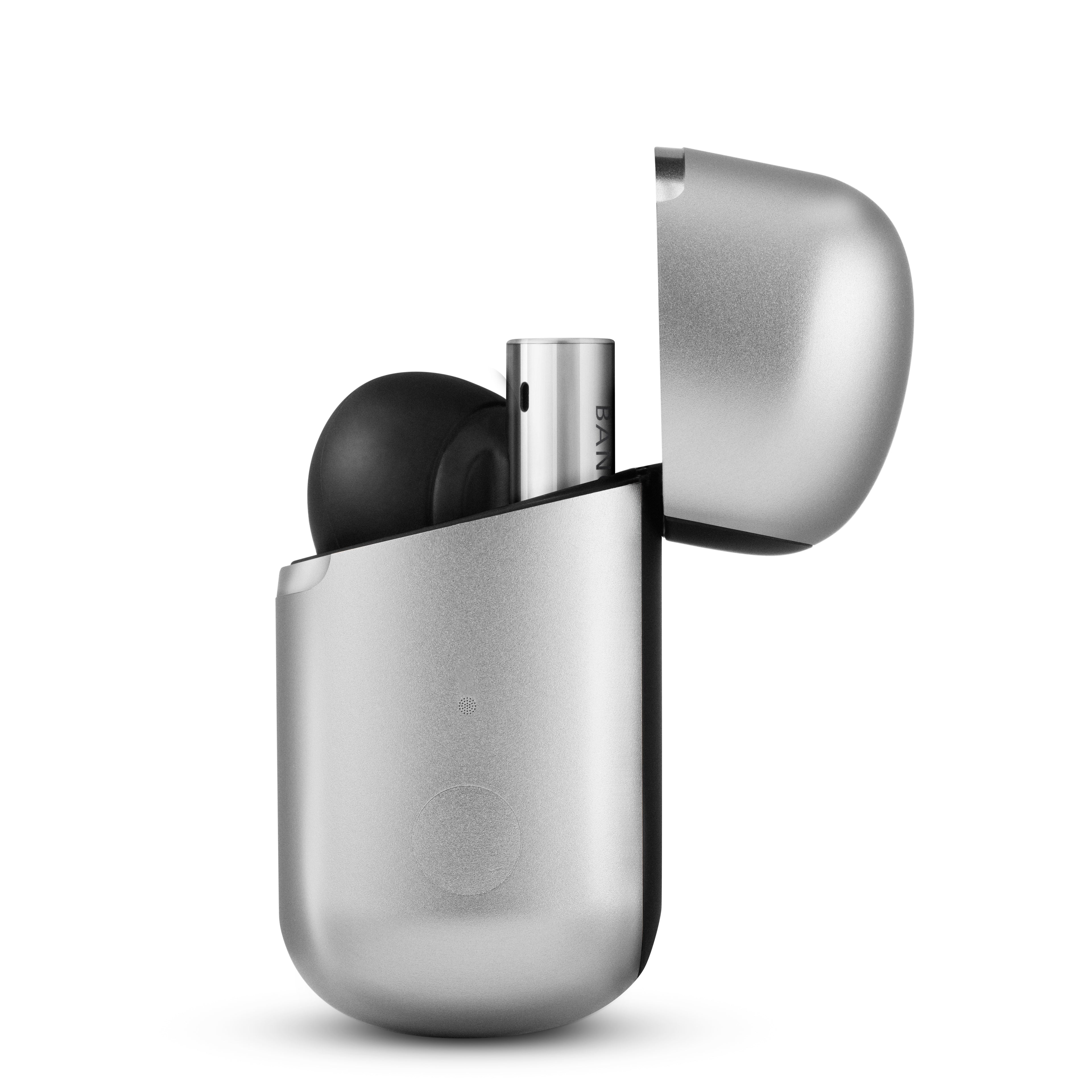 Bang & Olufsen, B&O, Beo Grace in Ear Kopfhörer in Natural  Aluminum in der Ladeschale
