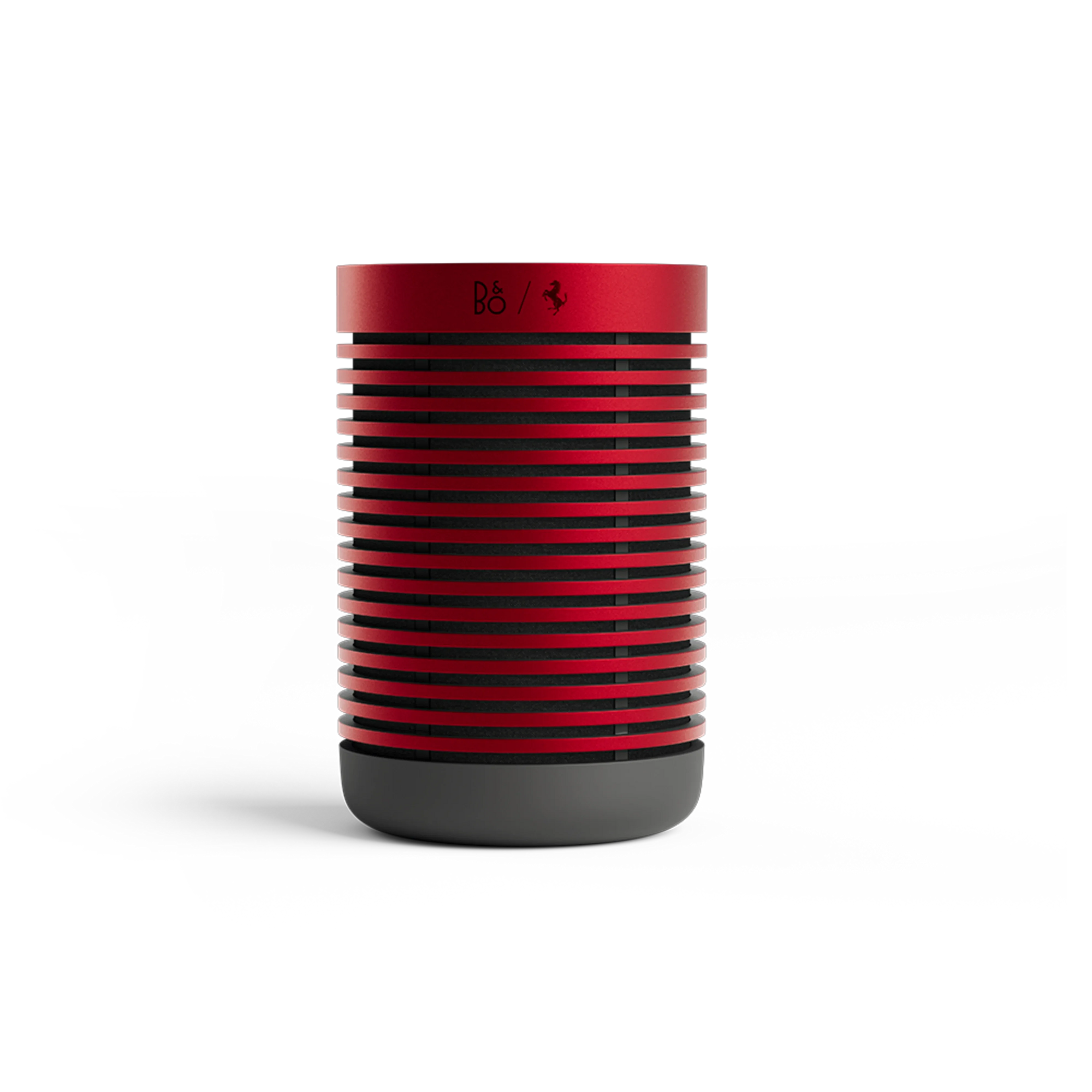 Bang & Olufsen Beosound Explore in der limitierten Ferrari Edition - Logo B&O Und Ferrari