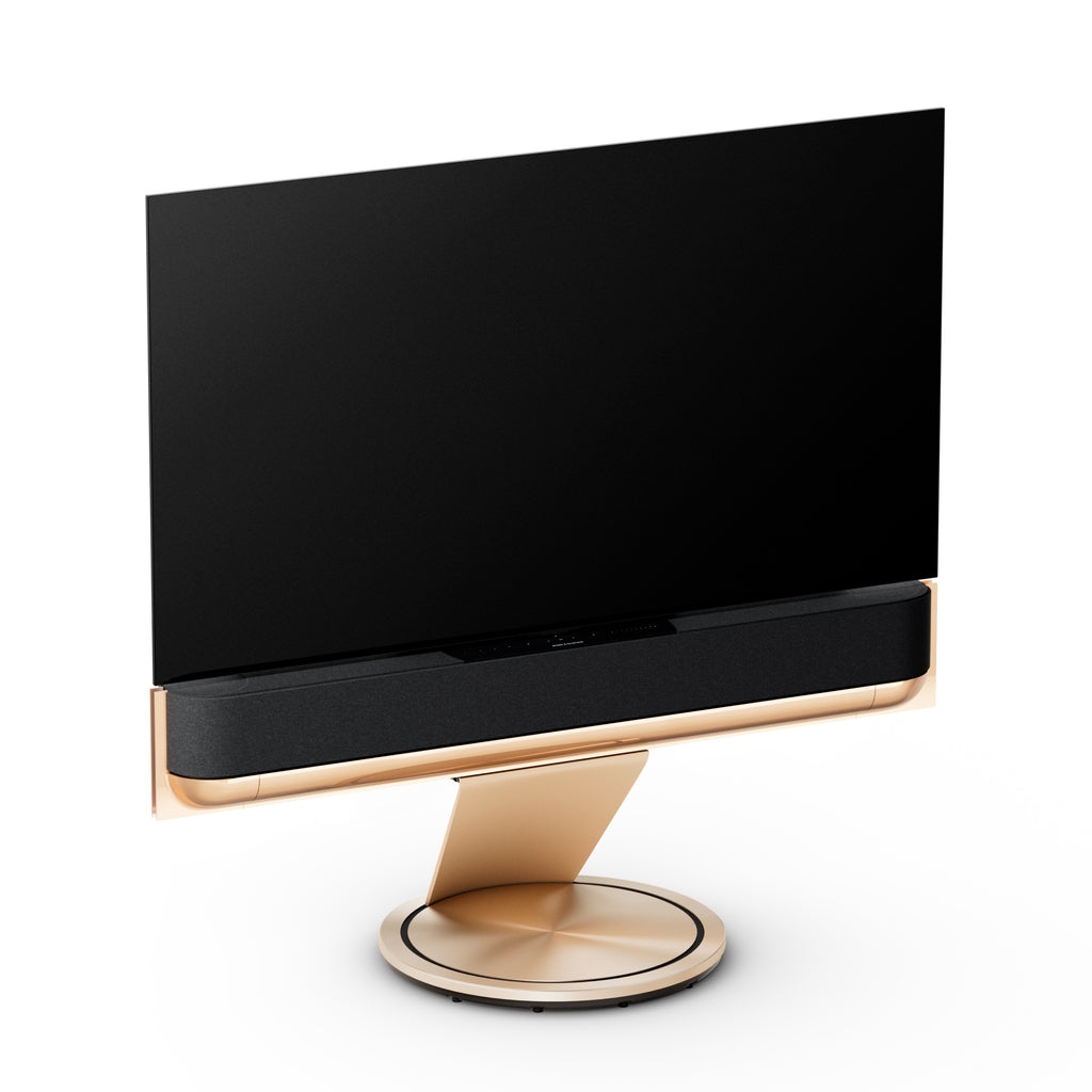 Bang & Olufsen Beovision Theatre 55 Zoll auf Motorbodenstandfuß mit Cover in grey melange