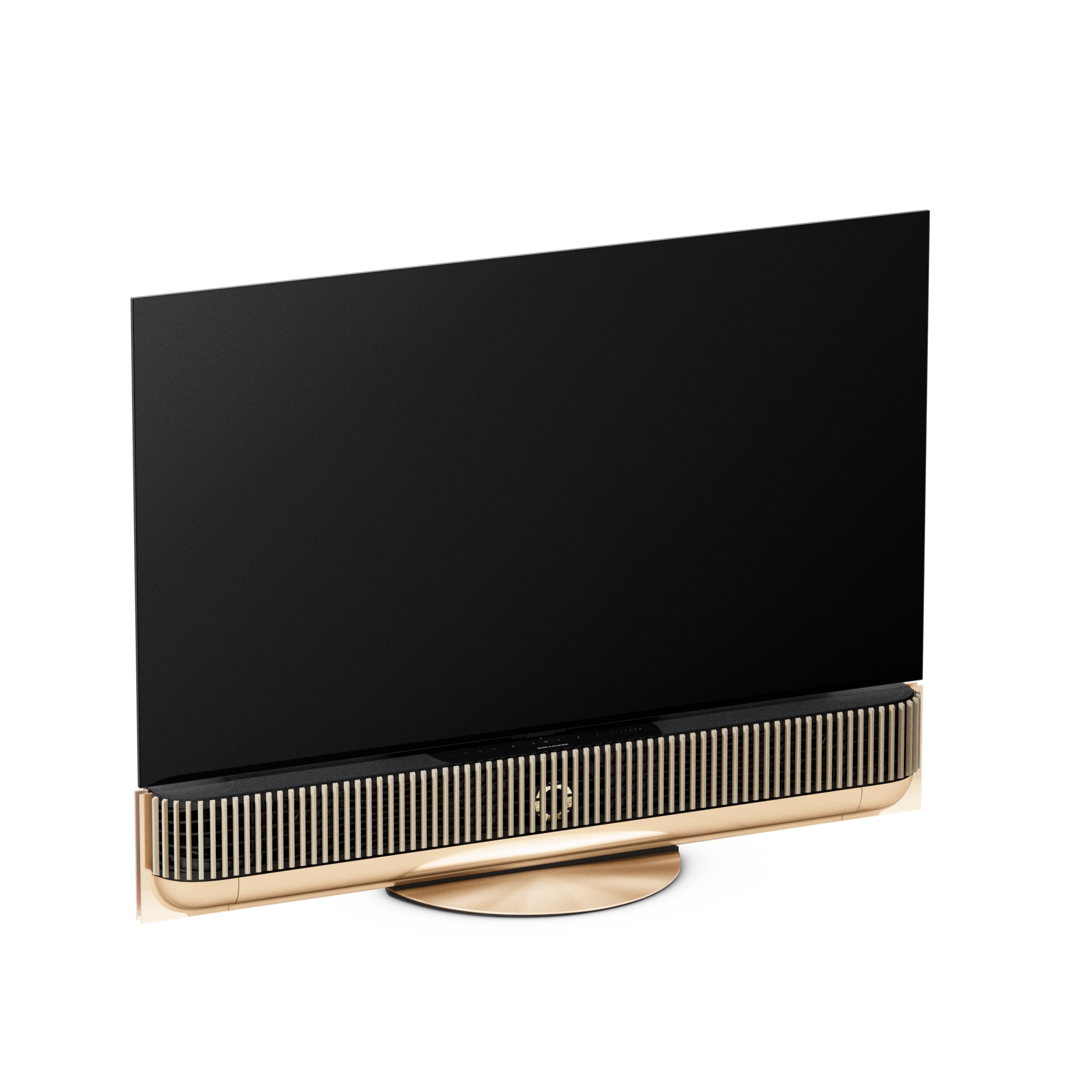 Bang & Olufsen Beovision Theatre 55 Zoll auf Tischstandfuß mit Cover in light oak