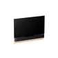 BeoSound Theatre in gold tone as TV in 55 inches  with cover in grey melange on wall bracket